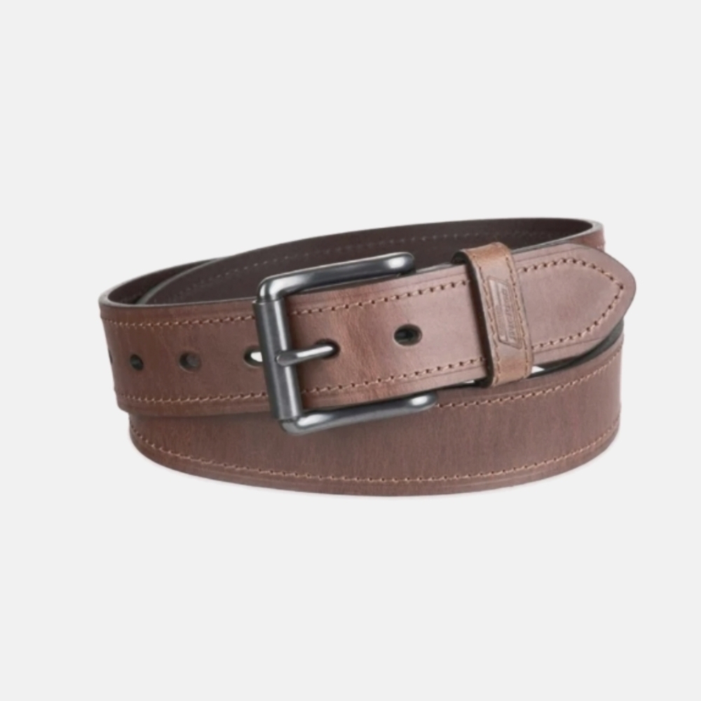 Genuine Dickies (Size 34) Mens Dark Brown PU Coated Leather Work Belt (Like New)